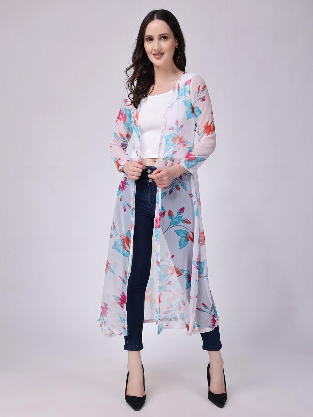 scorpius floral printed longline shrug