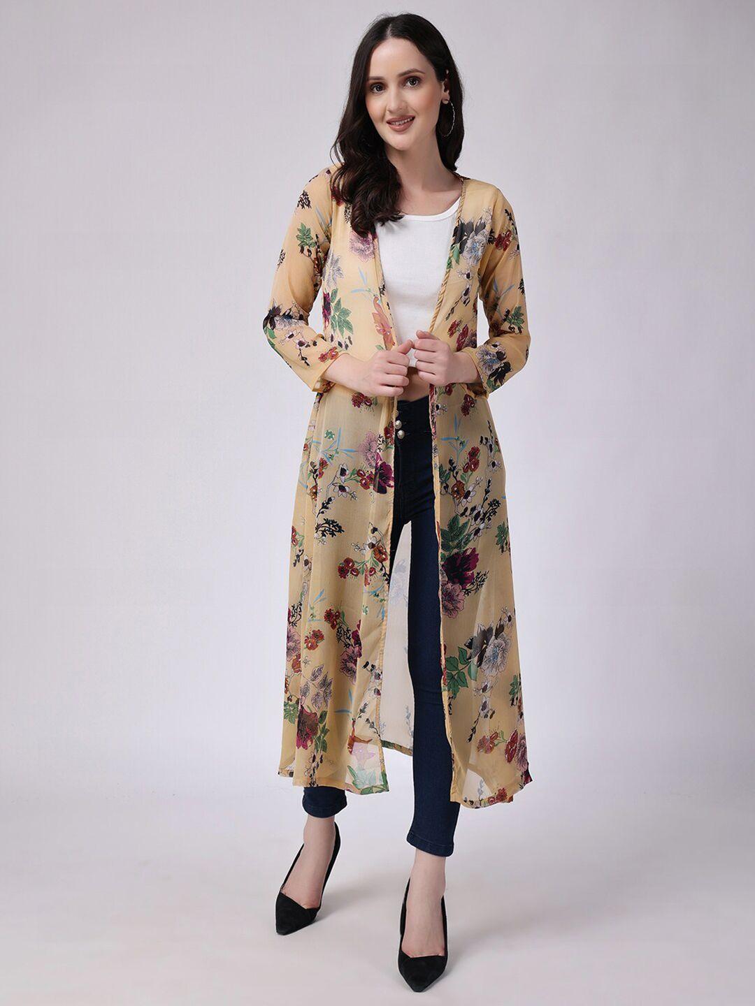 scorpius floral printed longline shrug