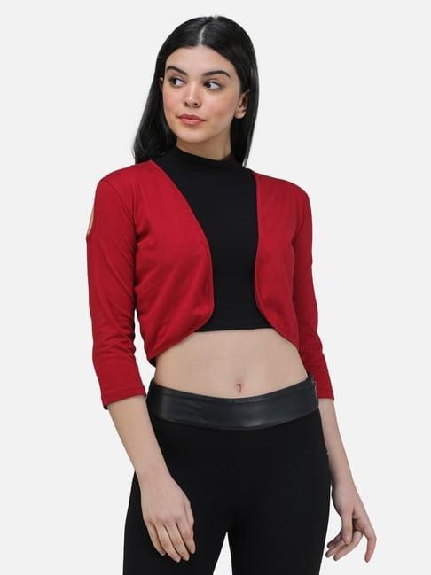 scorpius maroon crop shrug