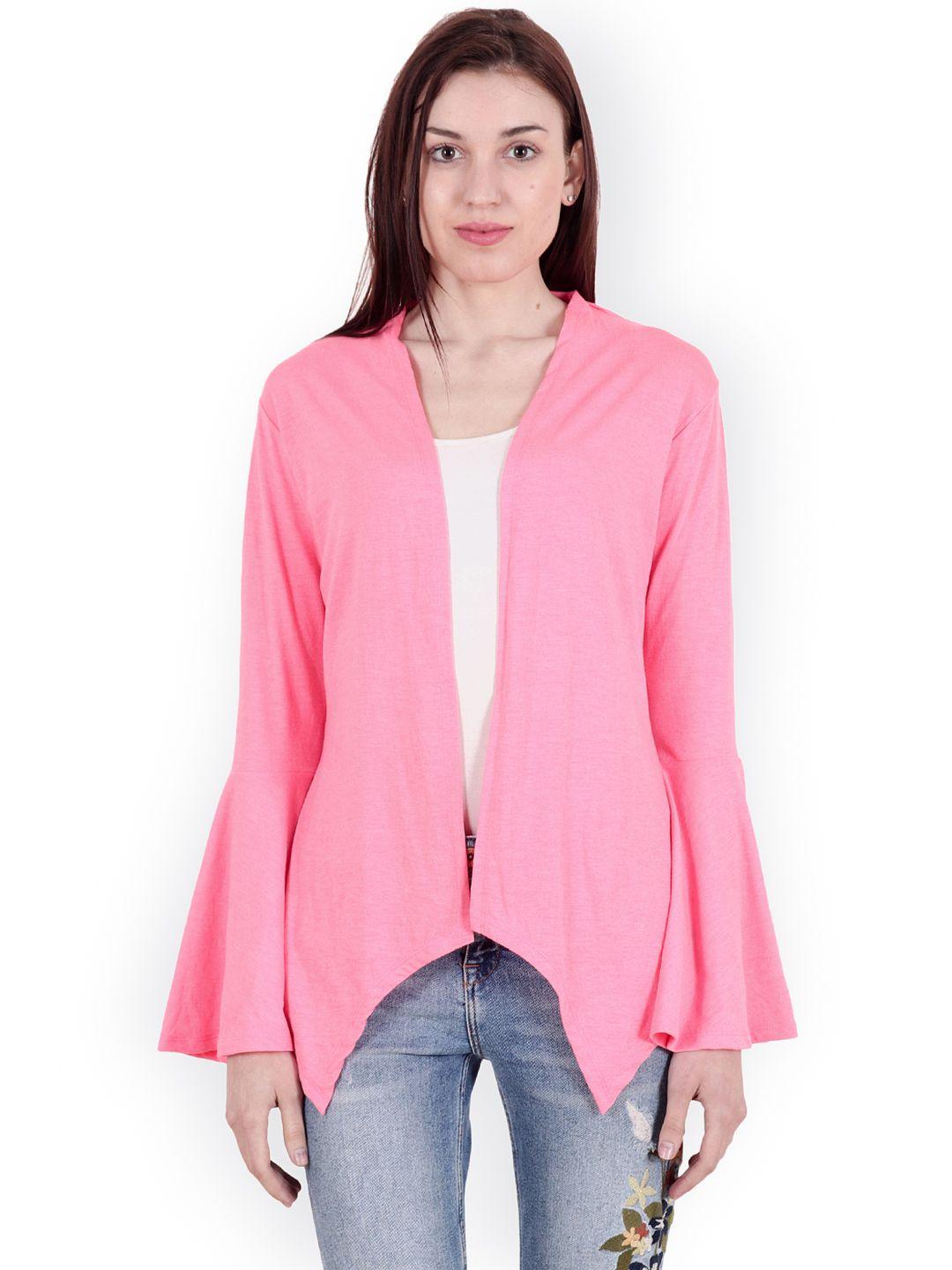 scorpius pink solid open front shrug