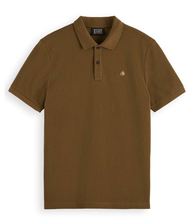 scotch & soda algae regular fit polo t-shirt