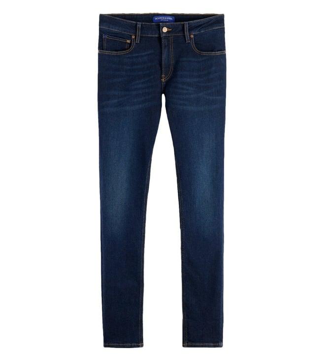 scotch & soda beaten blue core skim skinny jeans