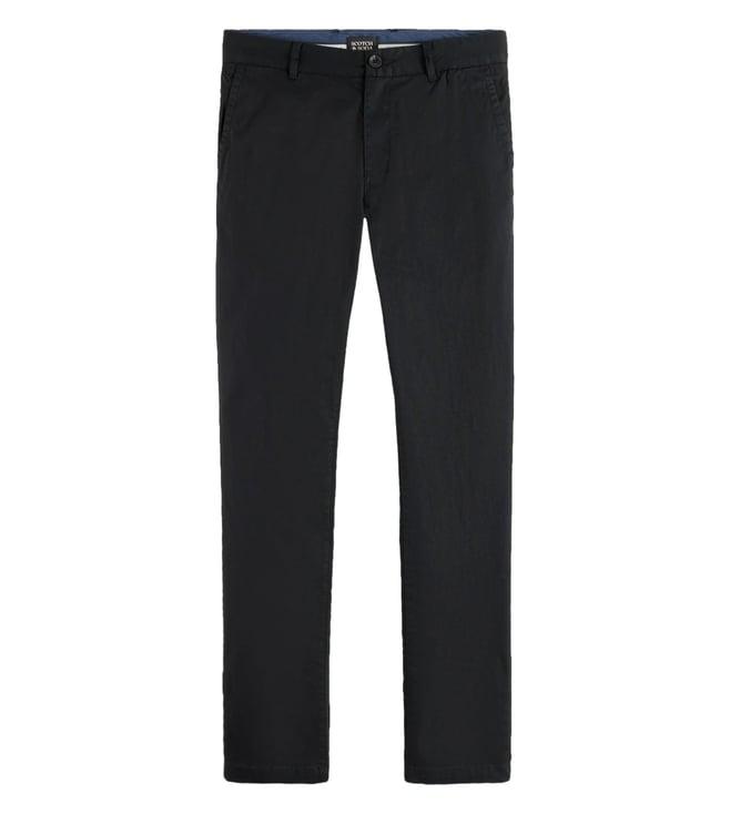 scotch & soda black core - mott - stretch cotton chinos