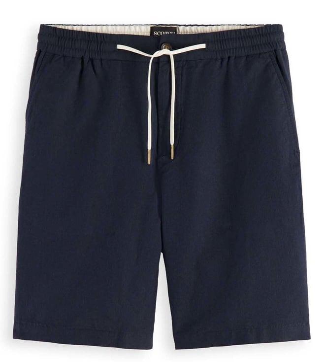 scotch & soda blue regular fit shorts