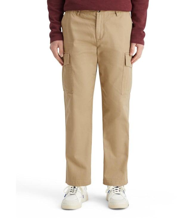 scotch & soda desert sand loose tapered cotton-twill cargo pants