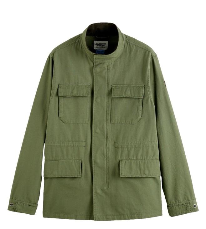 scotch & soda green ivy cotton field jacket