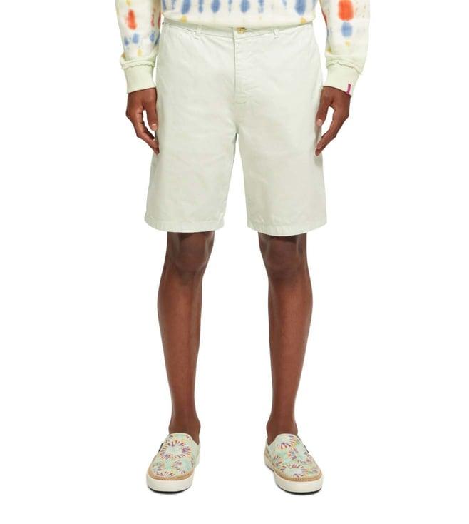 scotch & soda green slim fit shorts