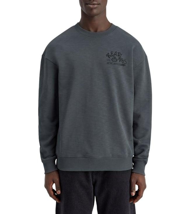 scotch & soda moody grey front back artwork sweatshirt