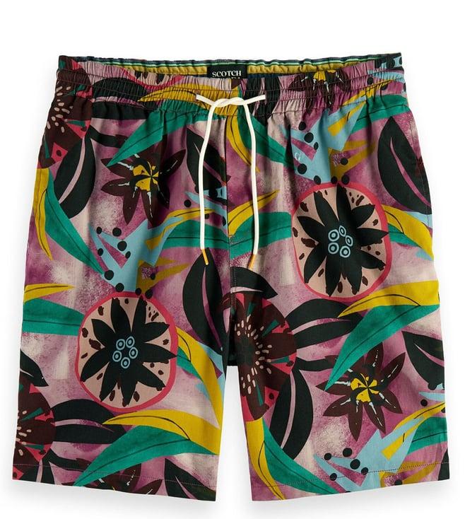 scotch & soda multi hawaii all over tropical relaxed fit bermuda shorts