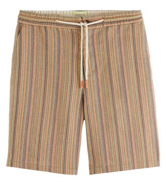 scotch & soda multi stripes regular fit shorts