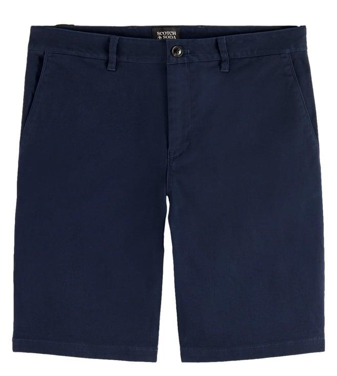 scotch & soda night core - stuart - cotton-blend twill shorts