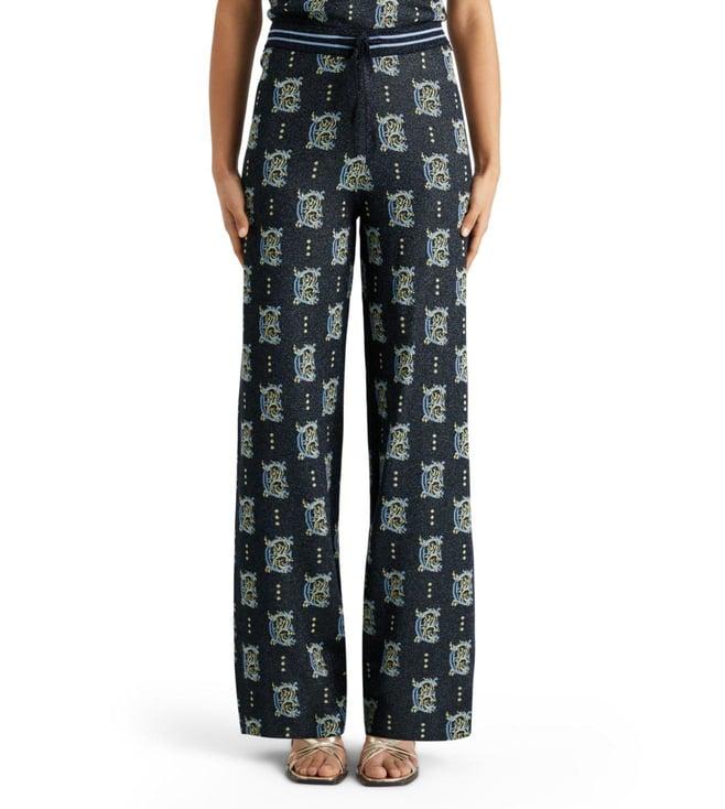 scotch & soda night jacquard knitted trousers