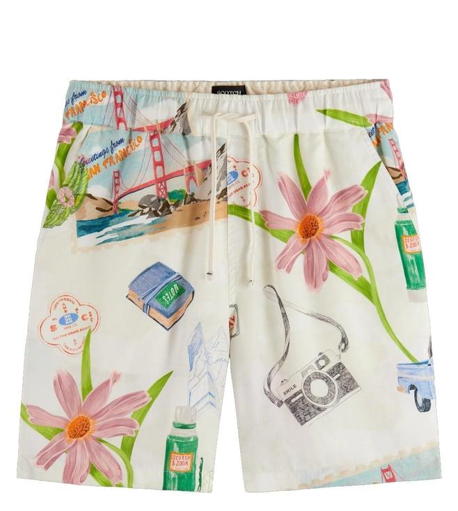 scotch & soda on the road aop fave- printed bermuda shorts