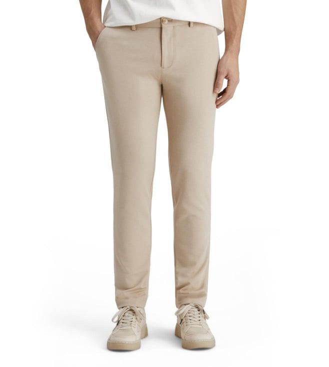 scotch & soda parchment melange mott- jersey slim fit chinos