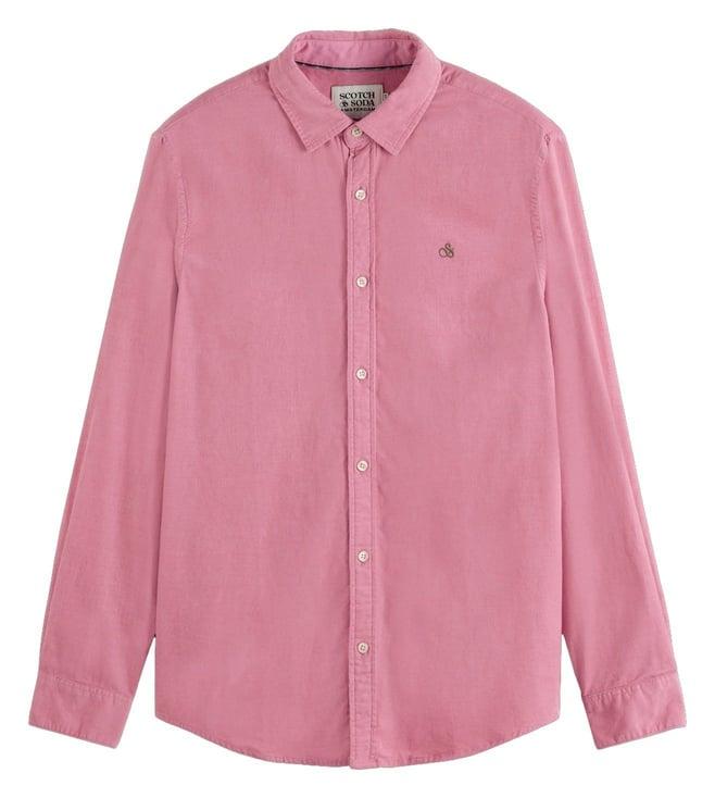 scotch & soda poetry pink corduroy shirt