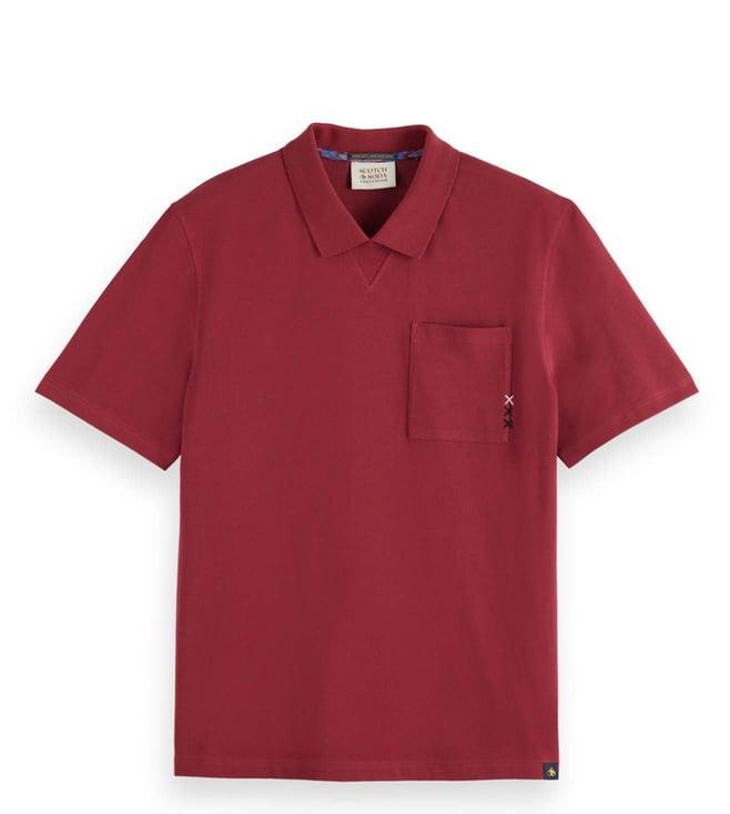 scotch & soda red urchin regular fit polo t-shirt