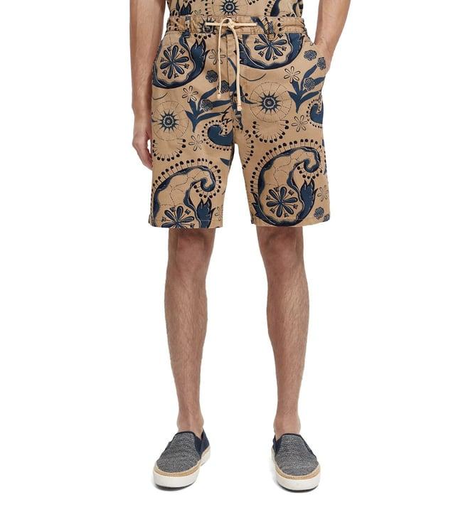 scotch & soda sand music printed regular fit shorts