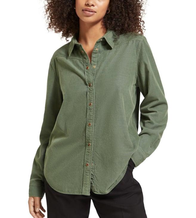 scotch & soda sea weed relaxed fit shirts