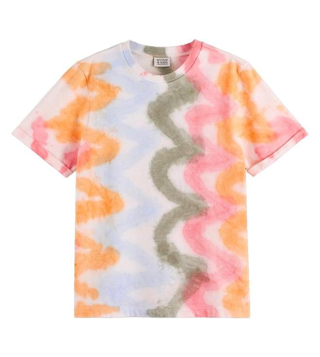 scotch & soda spiral dye tie - dye regular fit t-shirt