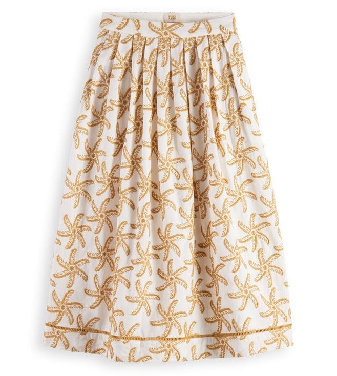 scotch & soda starfish embroidery regular fit skirt