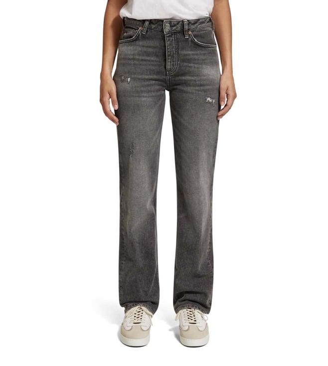 scotch & soda the sky straight heavily washed high rise jeans