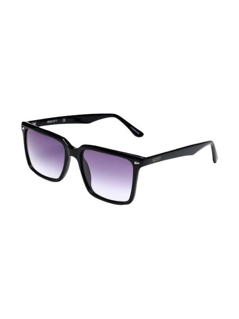 scott dark violet rectangular unisex sunglasses