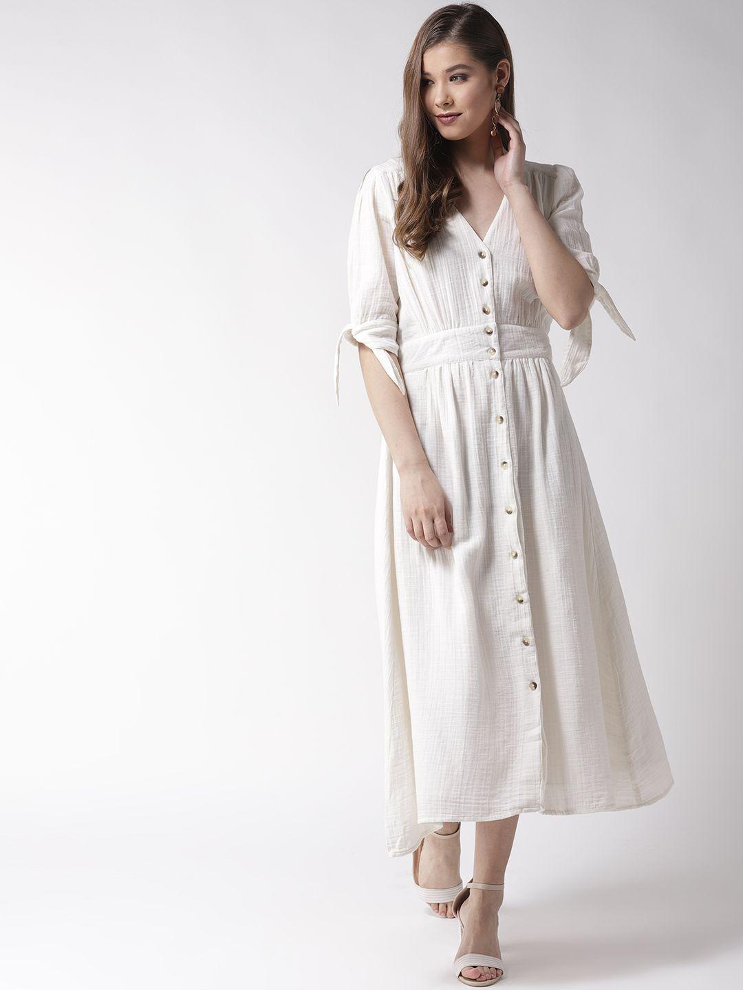 scoup off-white cotton maxi dress