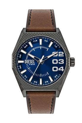scraper 44 mm blue dial leather analog watch for men - dz2189