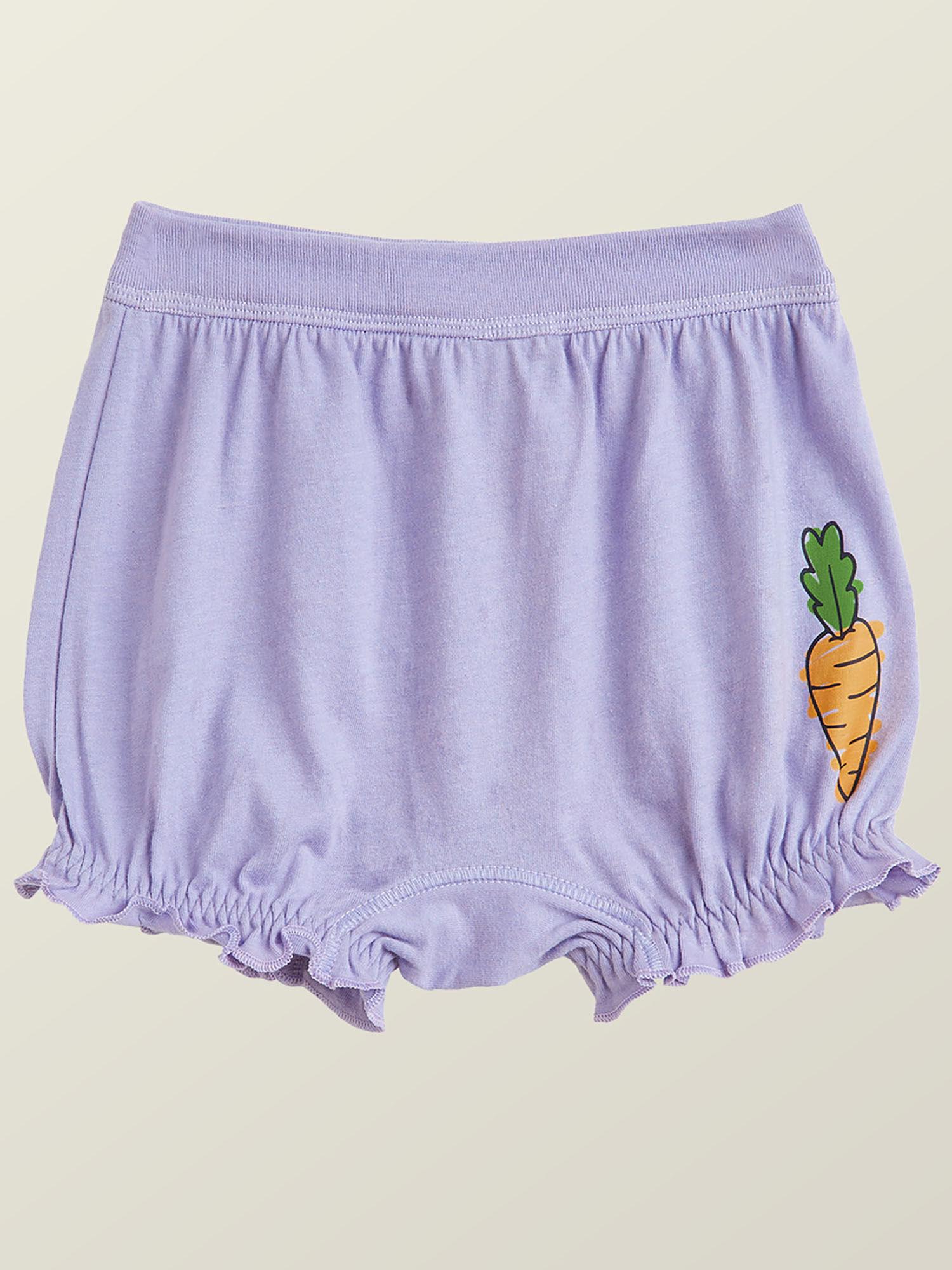 scribbles carrot violet super combed cotton bloomers