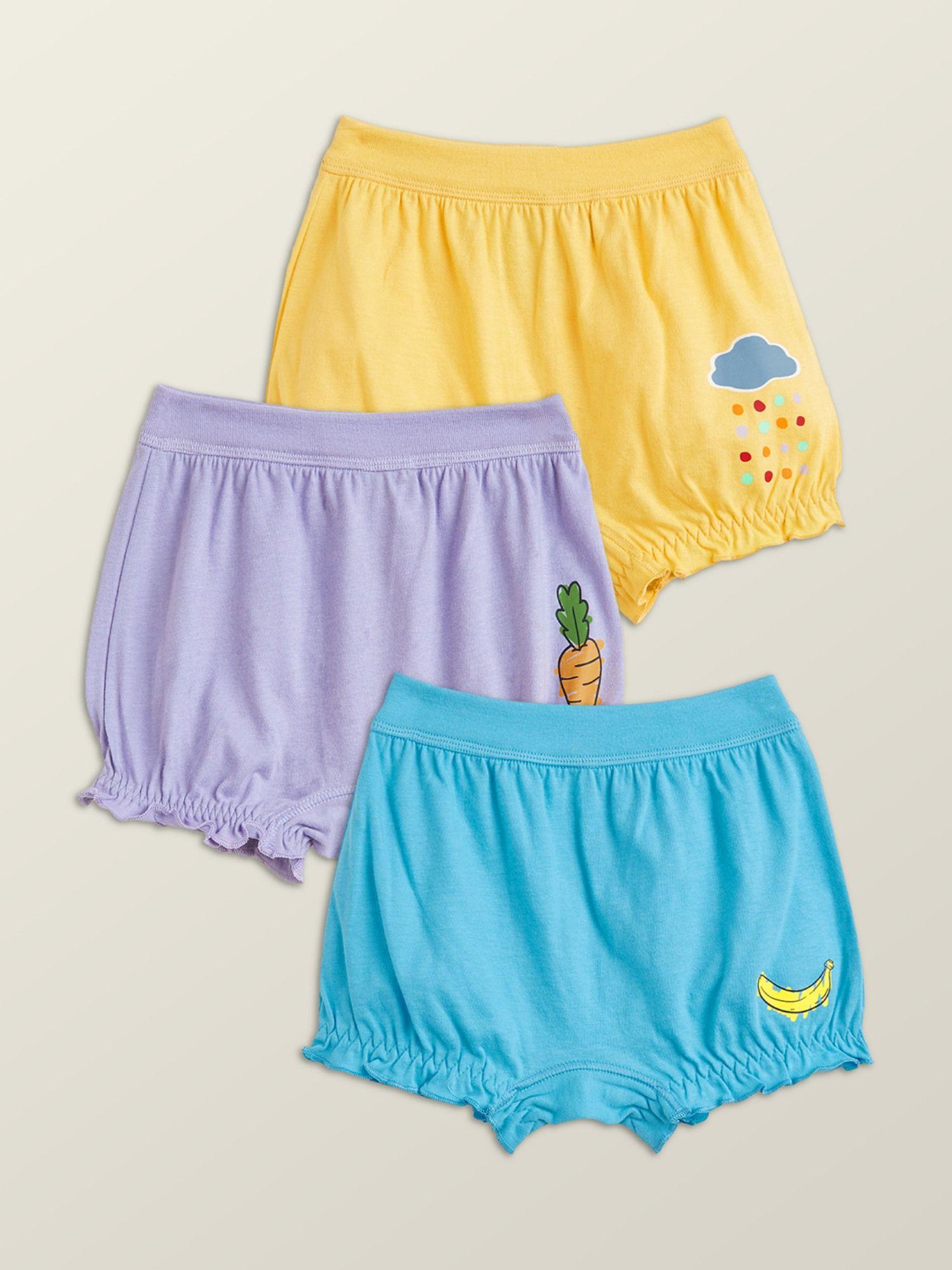 scribbles super combed cotton bloomers (set of 3)