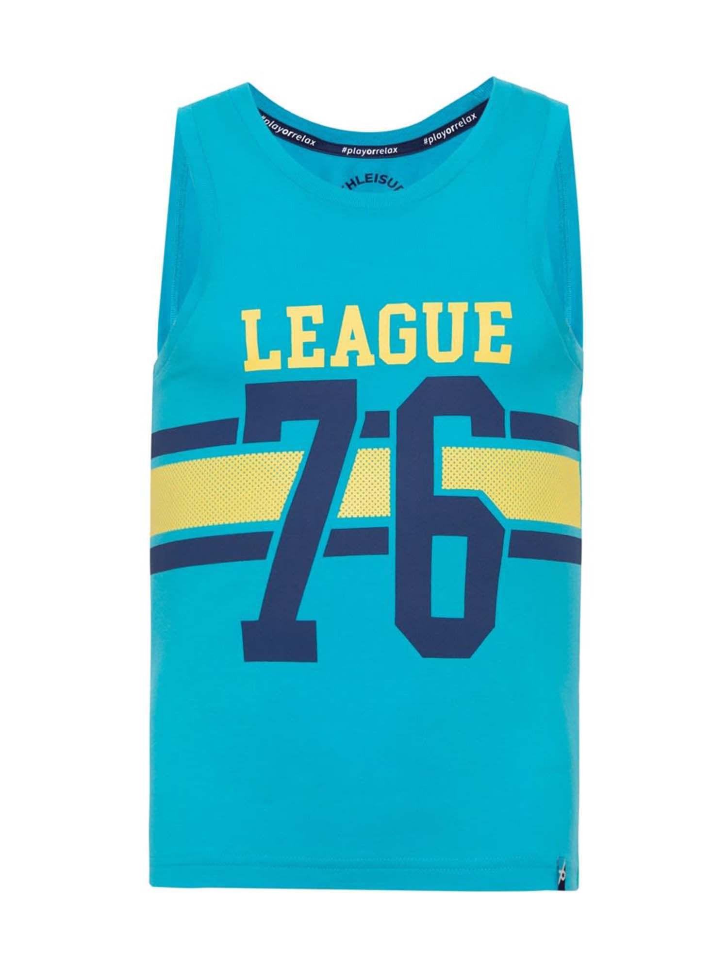 scuba blue printed muscle tee - style number - (ab14)