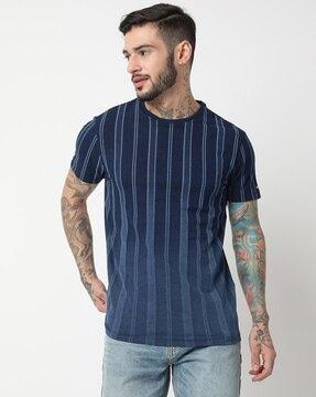 scuba striped fade crew-neck t-shirt