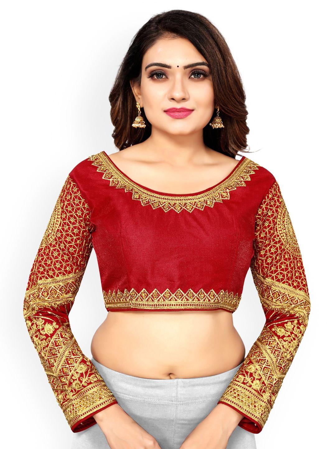 scube designs embroidered silk saree blouse