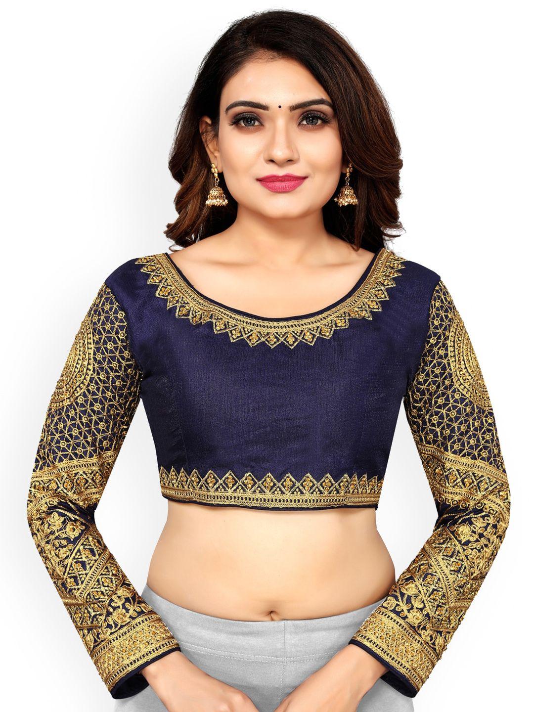 scube designs embroidered silk saree blouse