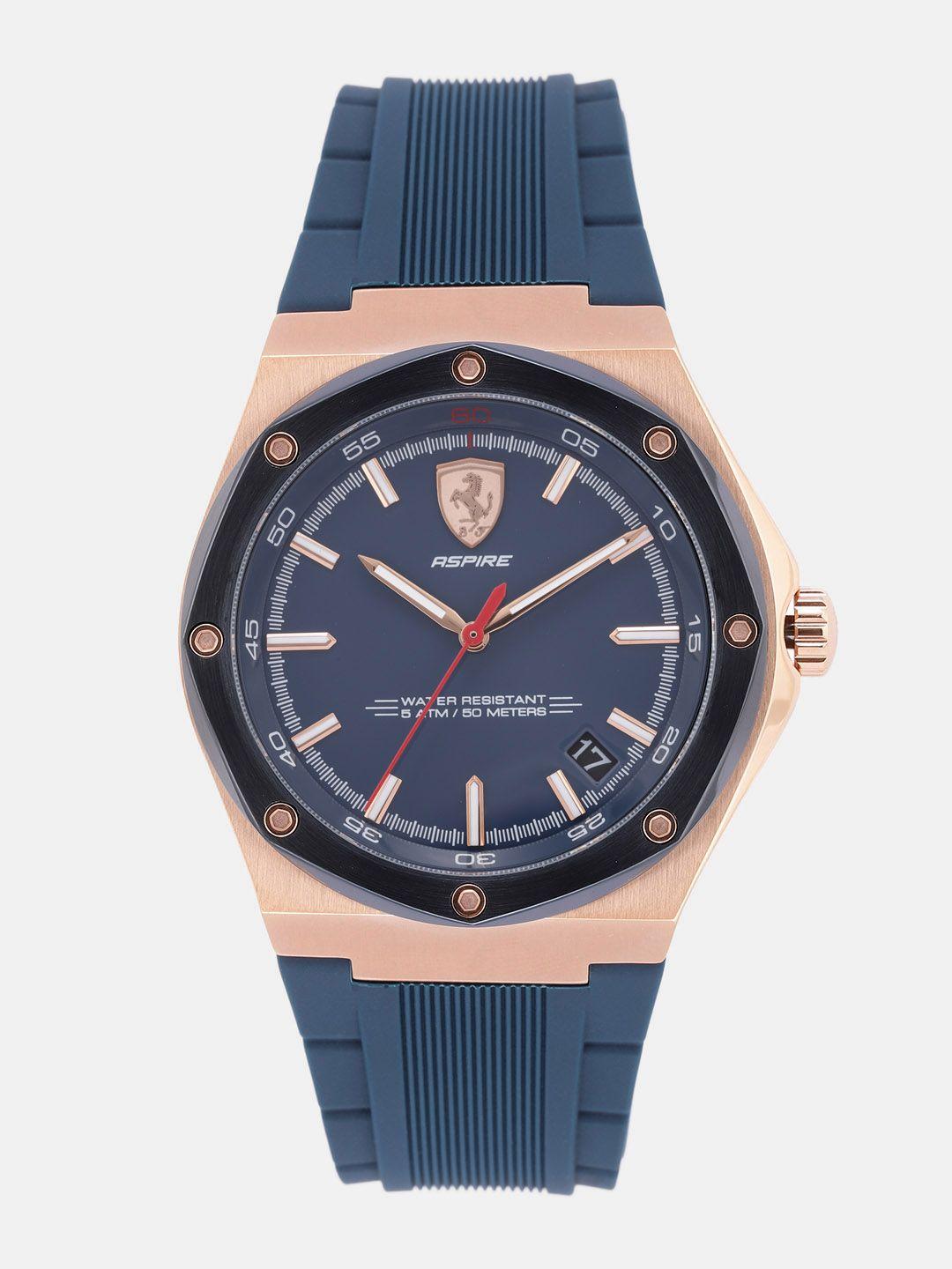 scuderia ferrari aspire men blue analogue watch 0830667