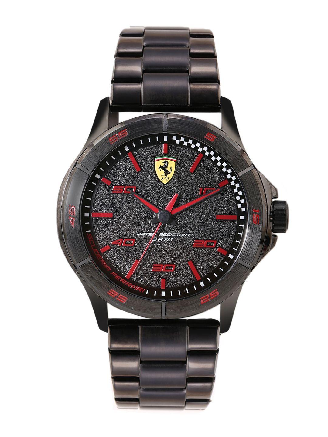 scuderia ferrari men black analogue watch 0830815