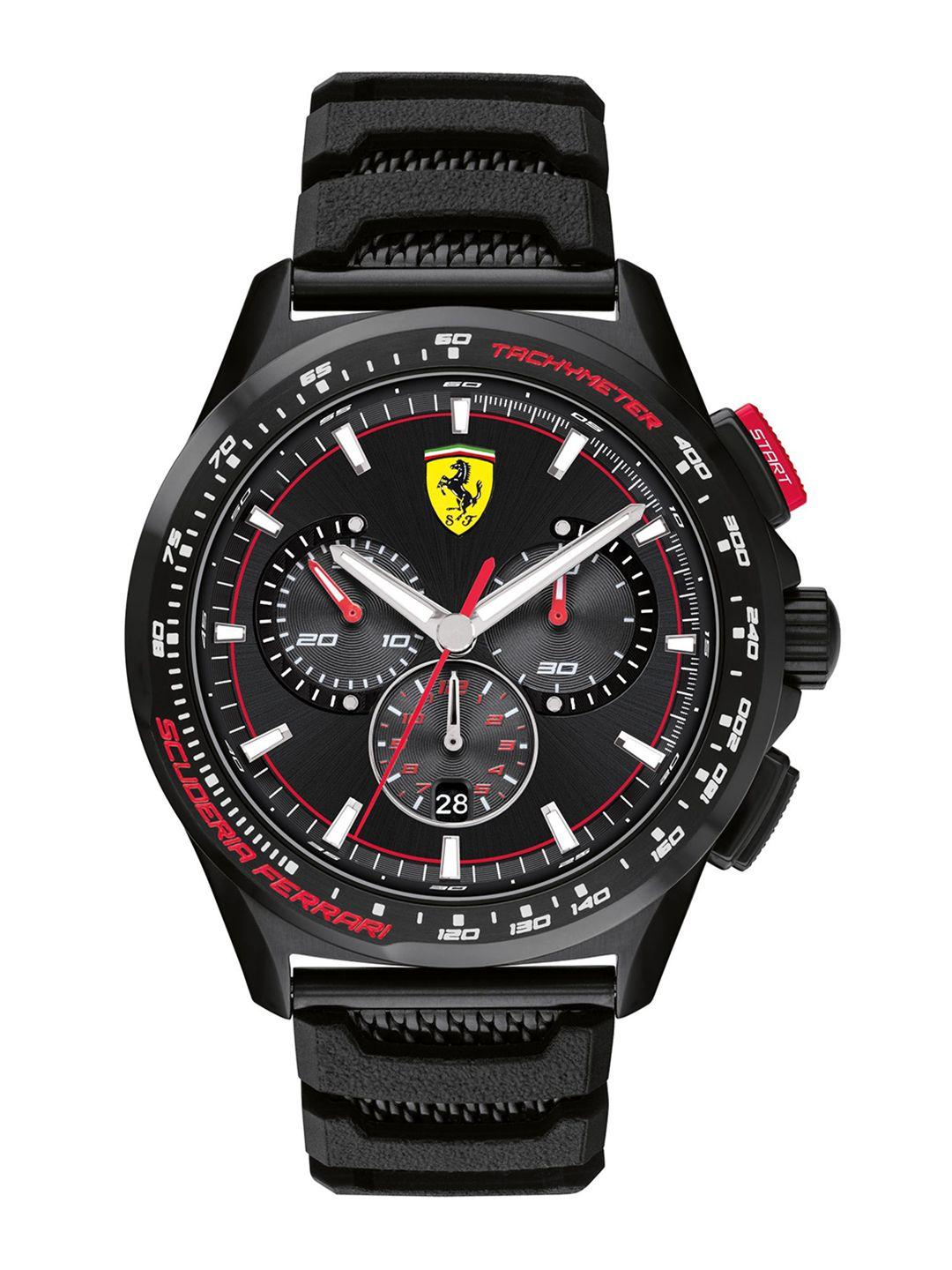 scuderia ferrari men black pilota evo analogue watch 0830738