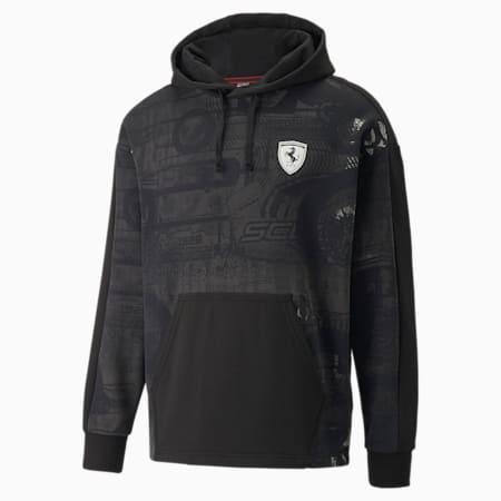 scuderia ferrari race printed men's hoodie