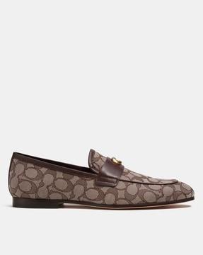 sculpted loafers in signature jacquard