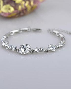 sd10864b crystal-studded titanic heart bracelet