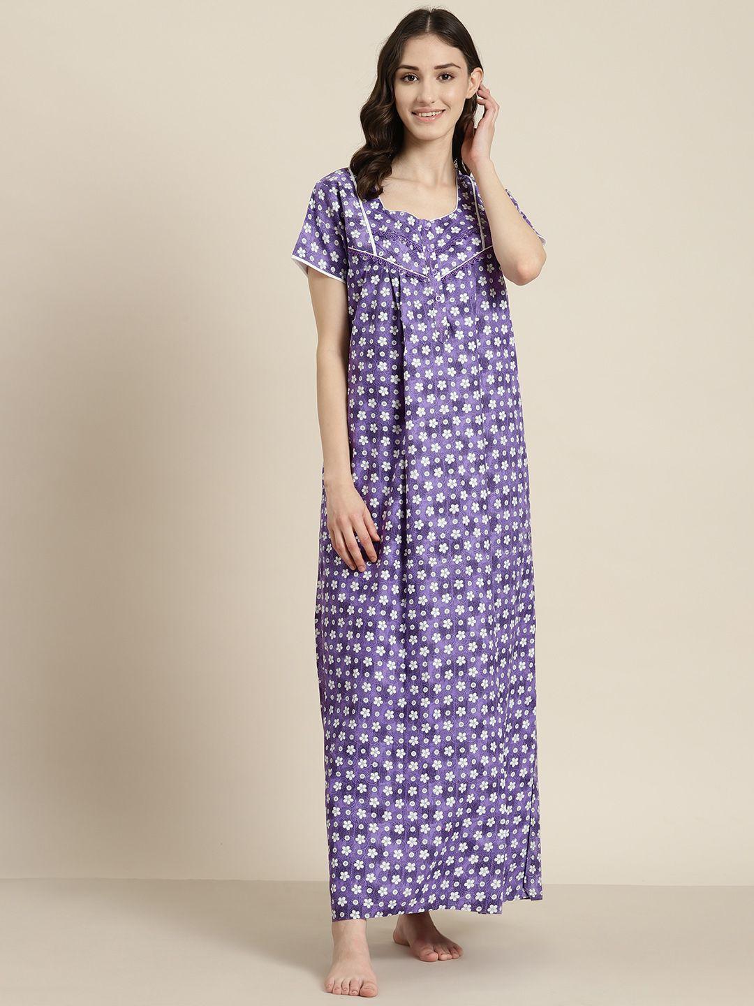 sdl by sweet dreams cotton printed maxi nightdress