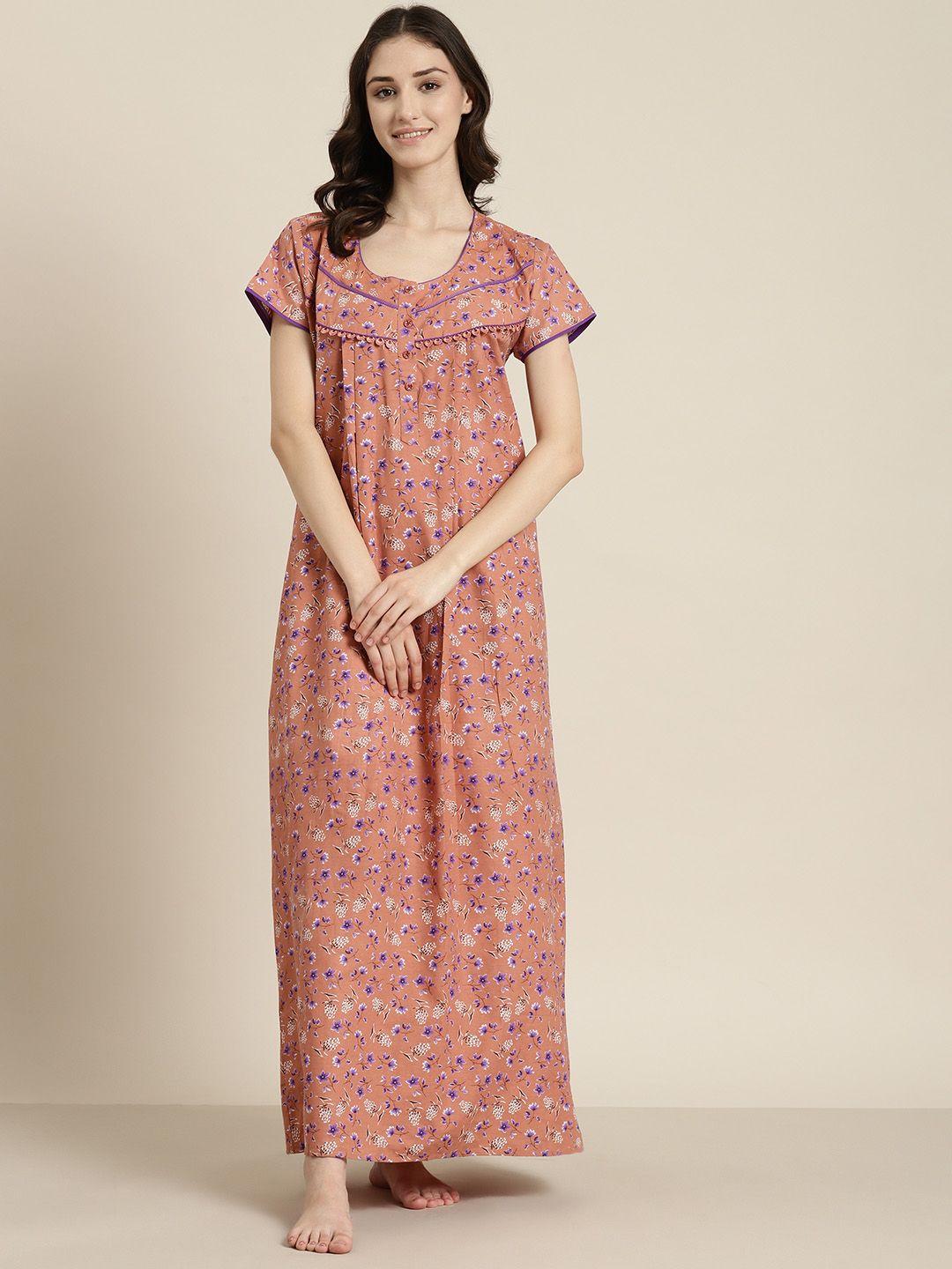 sdl by sweet dreams floral print maxi nightdress