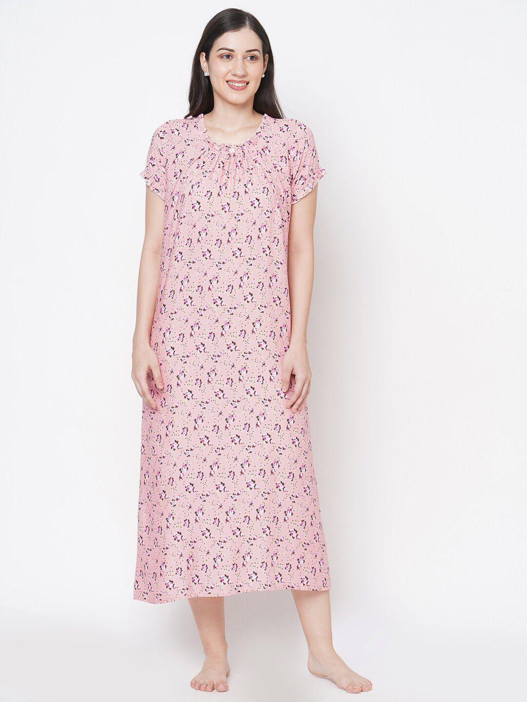 sdl by sweet dreams pink printed nightdress