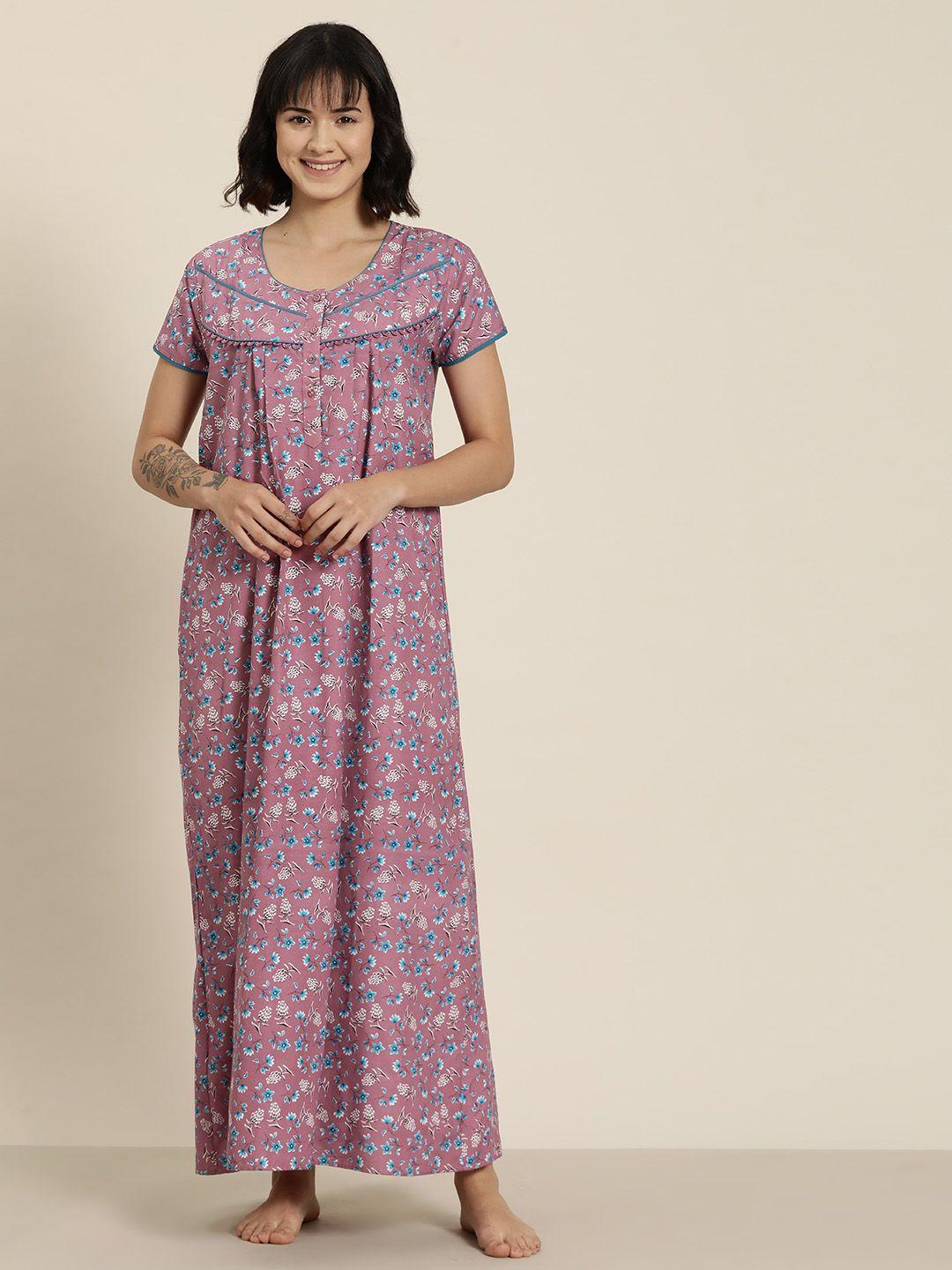 sdl by sweet dreams printed maxi nightdress