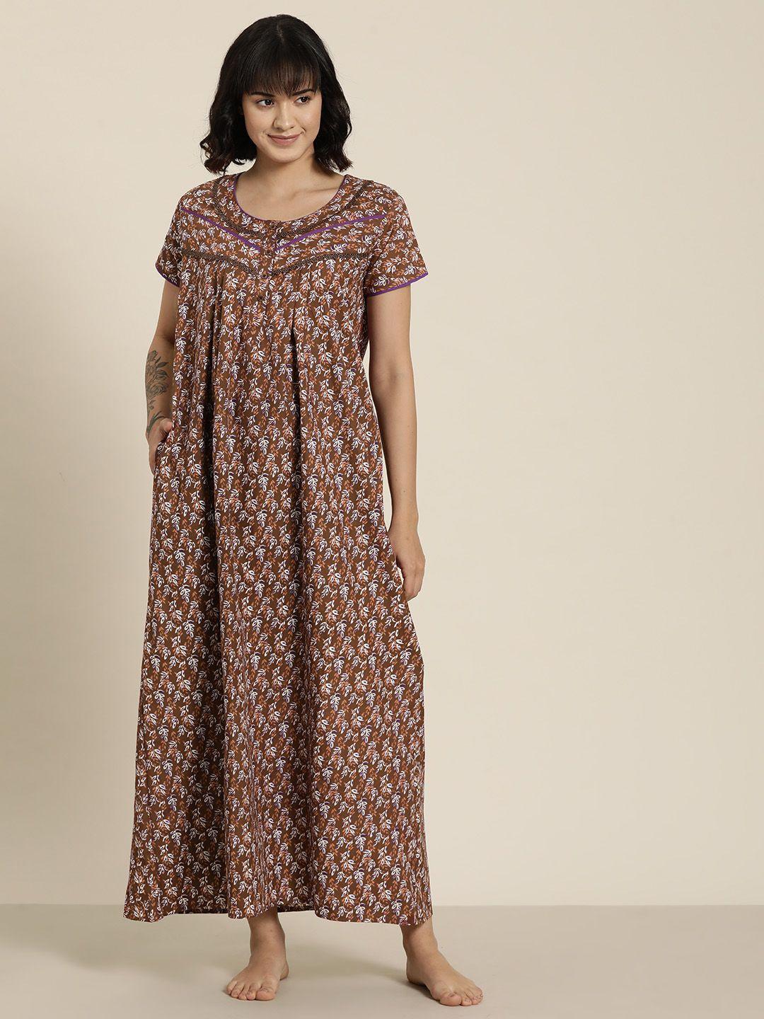 sdl by sweet dreams printed maxi nightdress