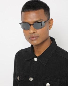 se5142 62 01d uv-protected rectangular sunglasses