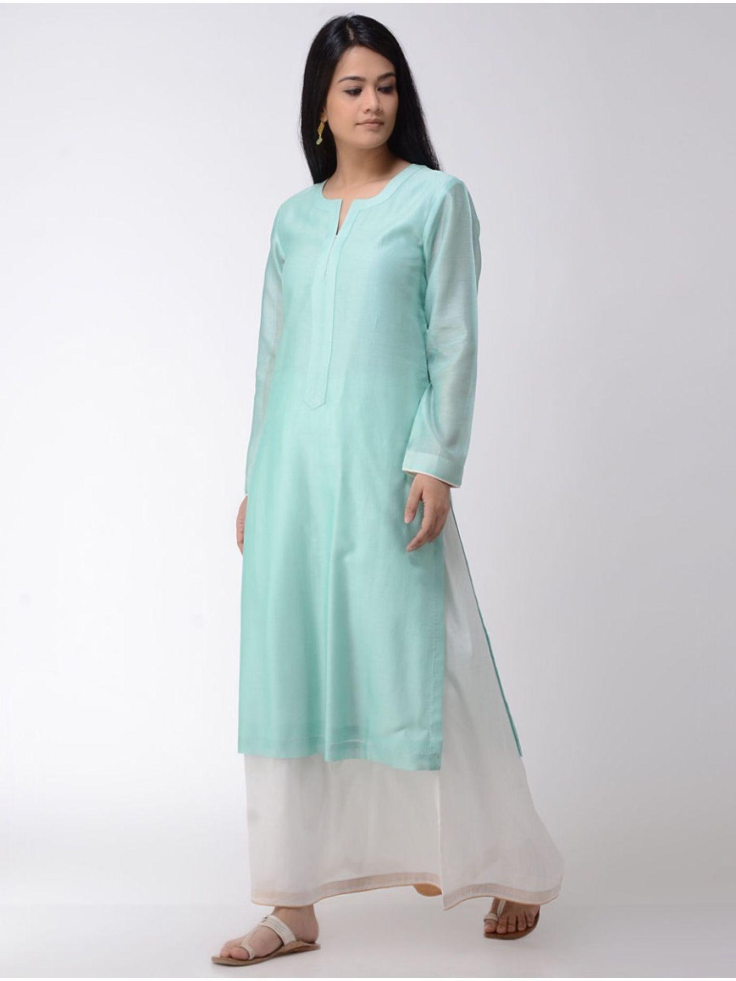 sea green chanderi kurta