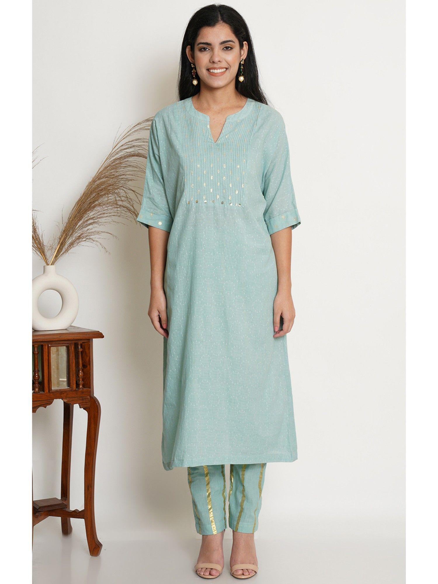 sea green kaftan (set of 2)