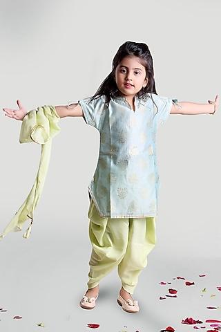 sea green kurta set for girls