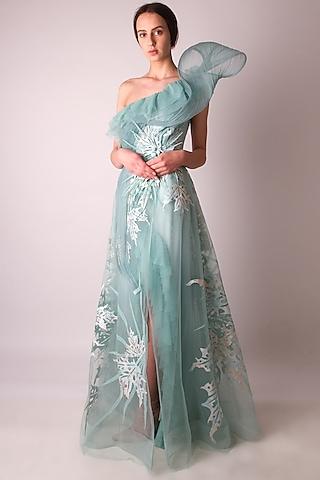 sea green nylon gown